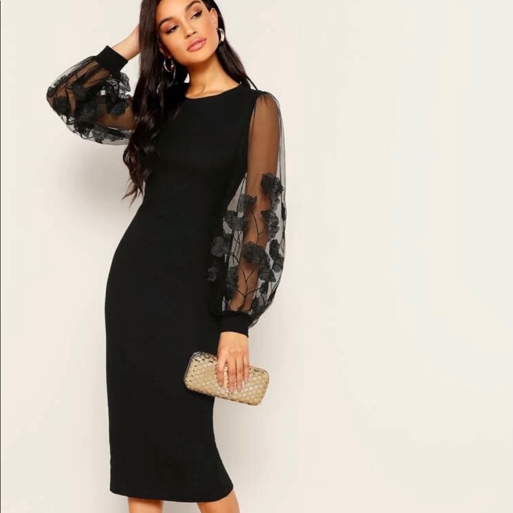 Lace Sleeve Dress